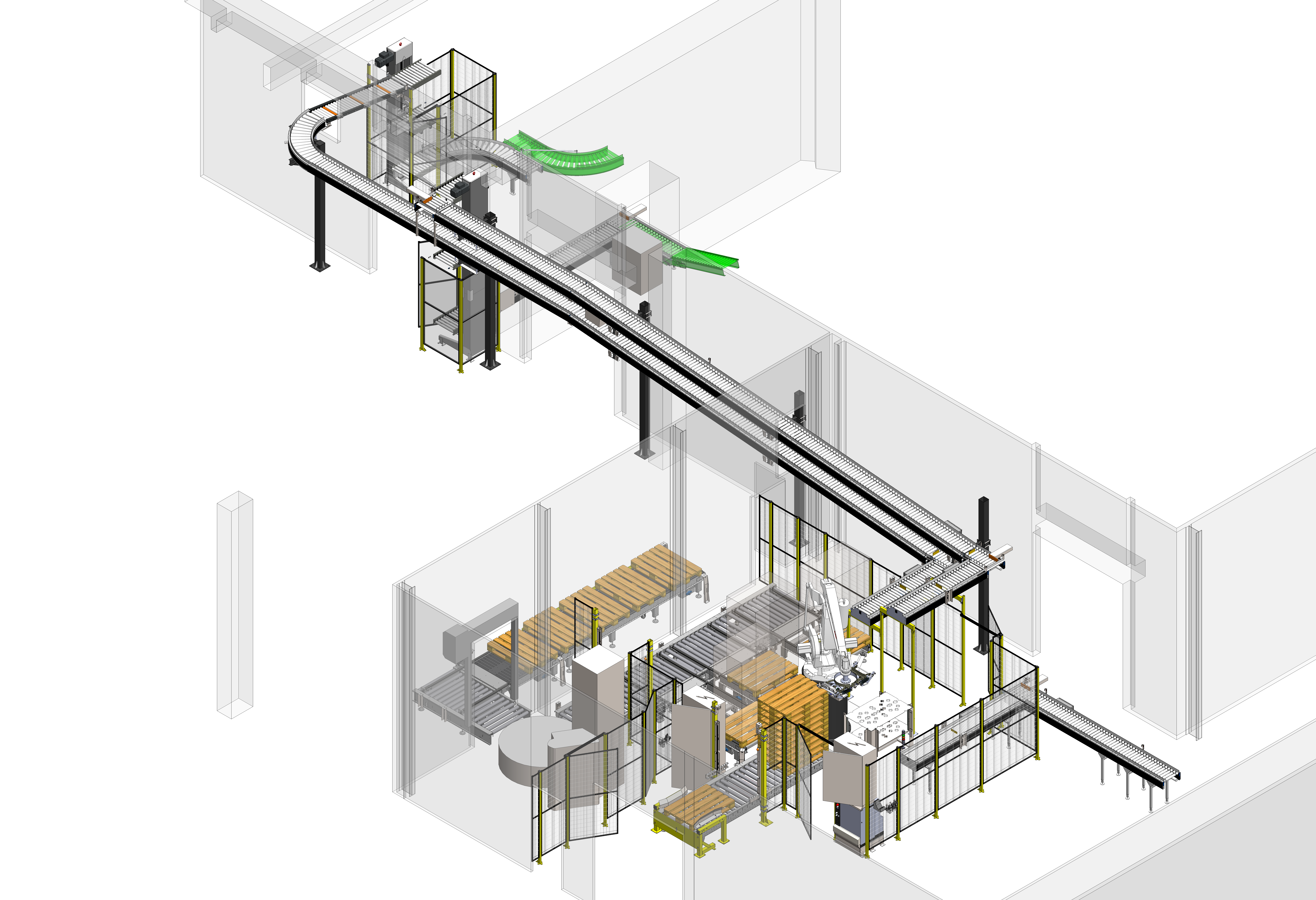 Illustration d’une intégration robotisée d’une ligne de production